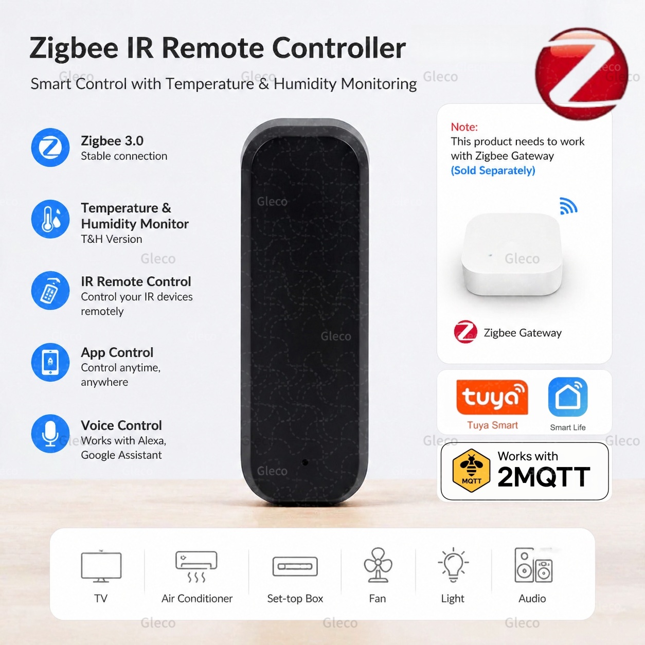 Universal Remote Smart Home - Télécommande intelligente Zigbee IR, télécommande universelle