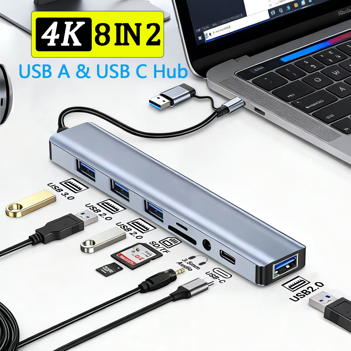 Smart Home Hub 2 - Hub USB-C 8-en-2 : Adaptateur Multiport