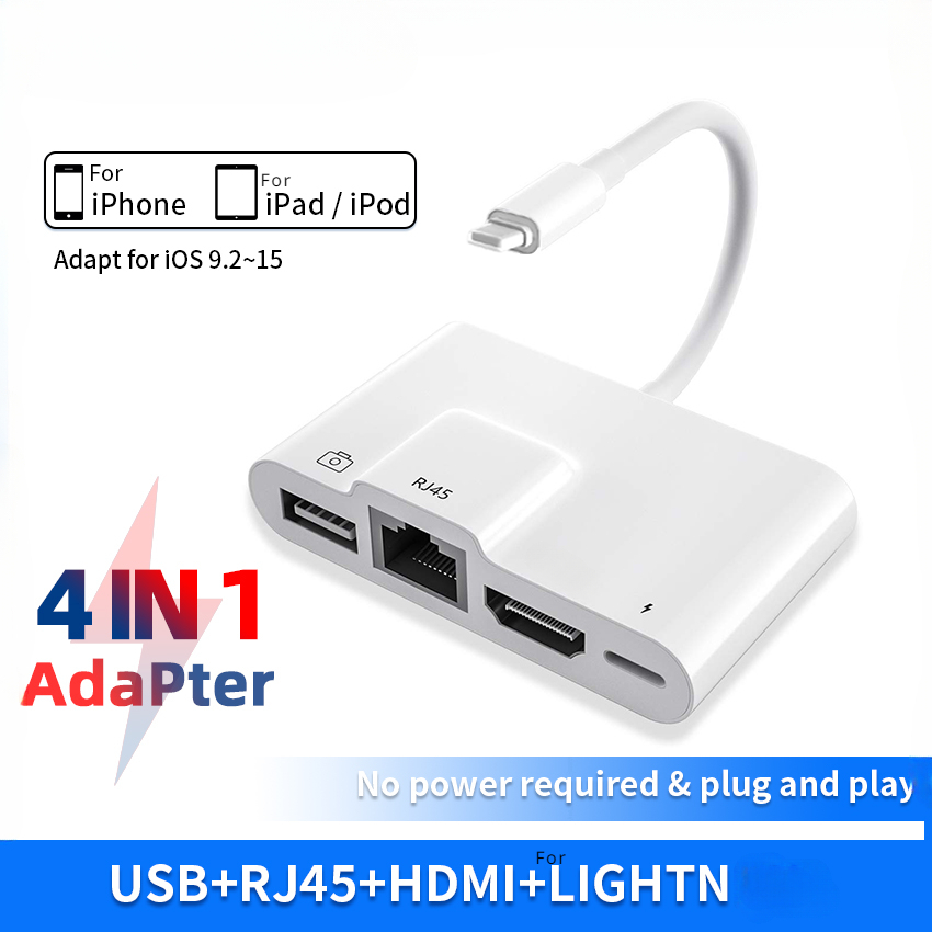 Smart Home Hub 2 - Adaptateur AV numérique Lightning vers RJ45