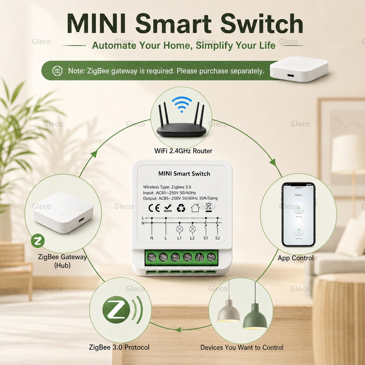 Interrupteur intelligent Zigbe - Smart Home Hub 2 avis et prix
